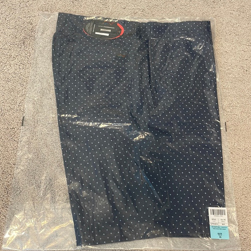Greg Norman navy blue golf shorts